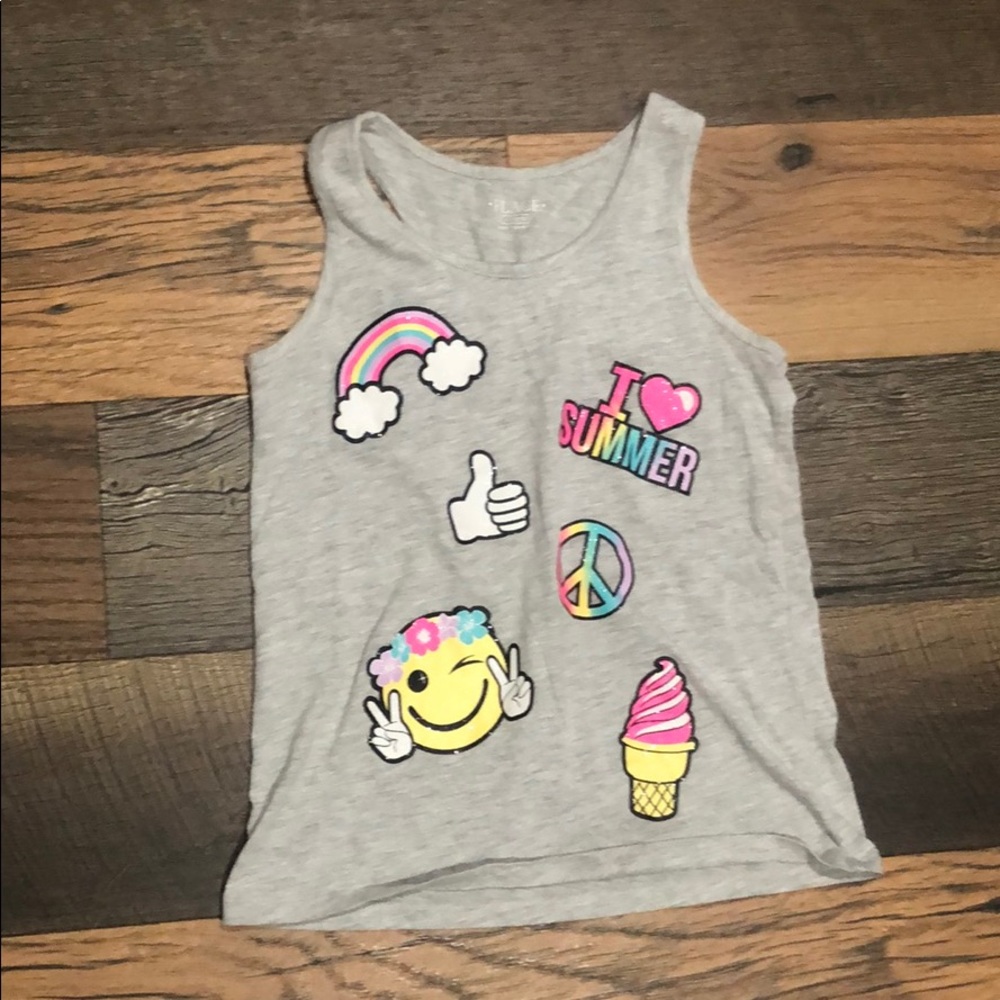Girls emoji tank top